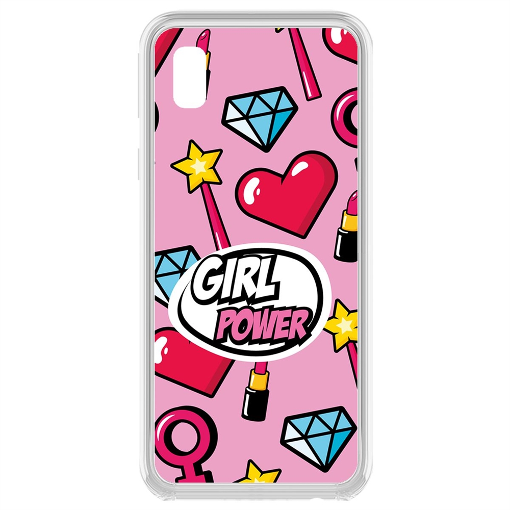 фото Чехол-накладка krutoff clear case girl power для samsung galaxy a01 core (a013)