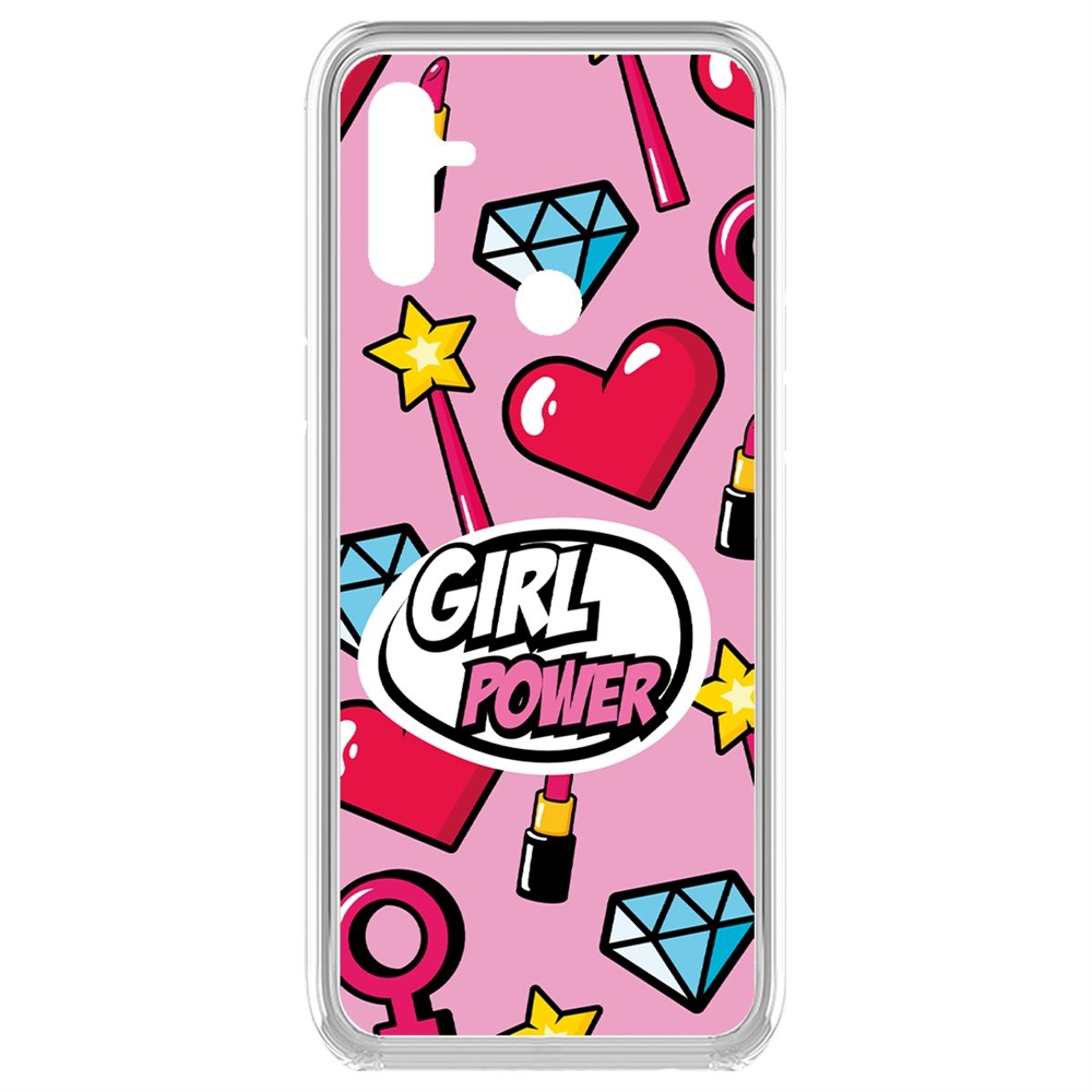 фото Чехол-накладка krutoff clear case girl power для realme c3