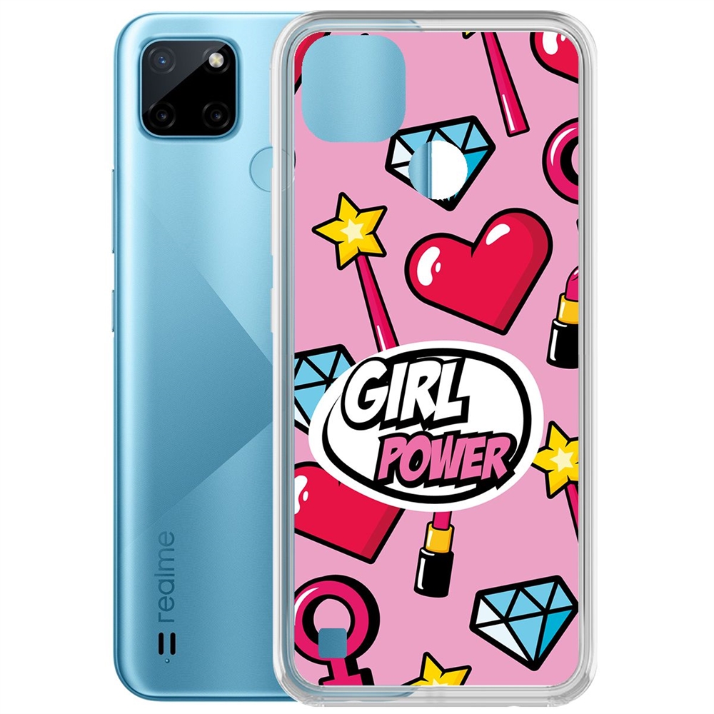 фото Чехол-накладка krutoff clear case girl power для realme c21y