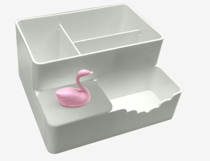 Подставка для канцелярских принадлежностей deVENTE 10,6х17,5х18,1 Pink Swan белая пластик