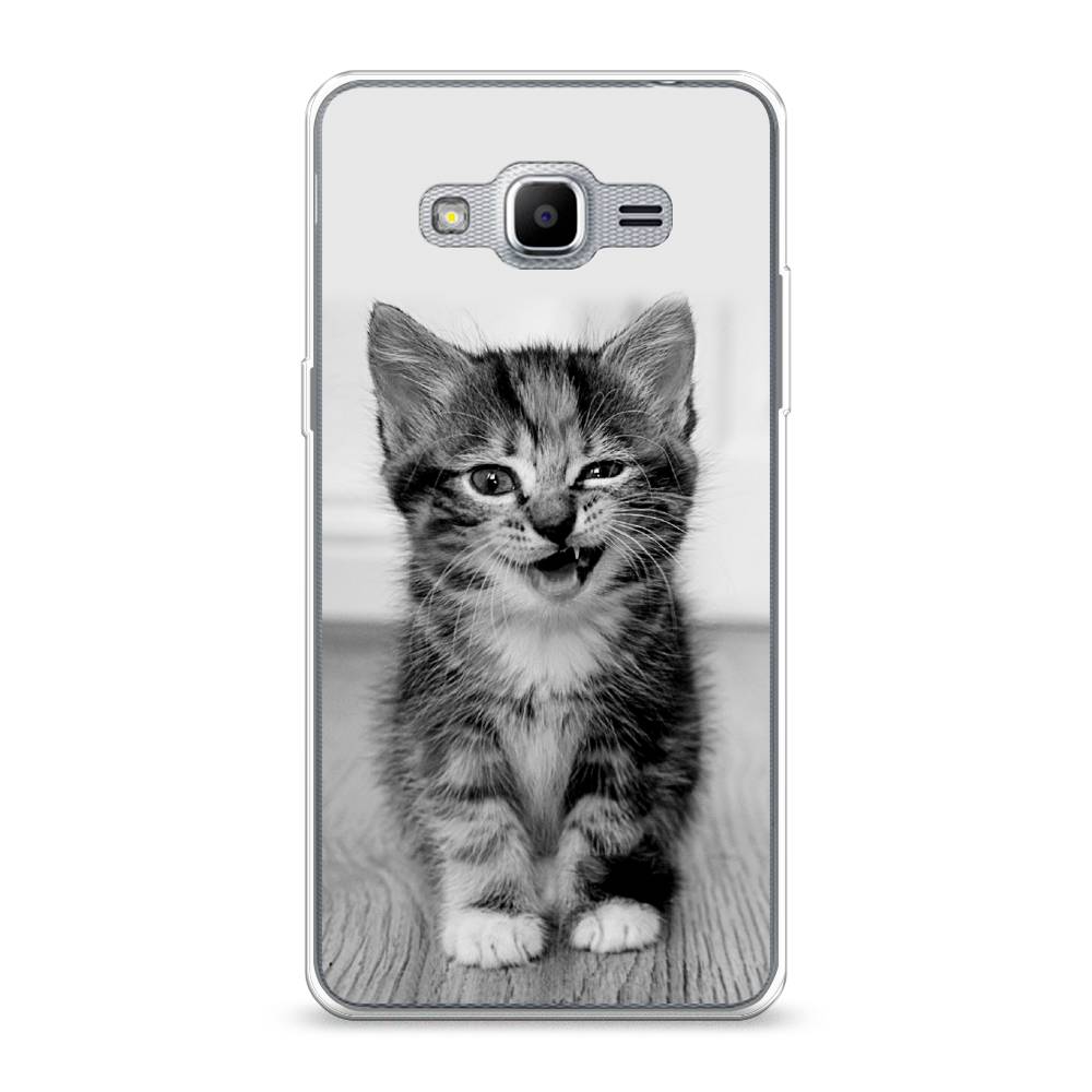 

Чехол Awog на Samsung Galaxy J2 Prime 2016 / Самсунг J2 Prime 2016 "Подмигивающий котенок", Черный;серый, 22350-1