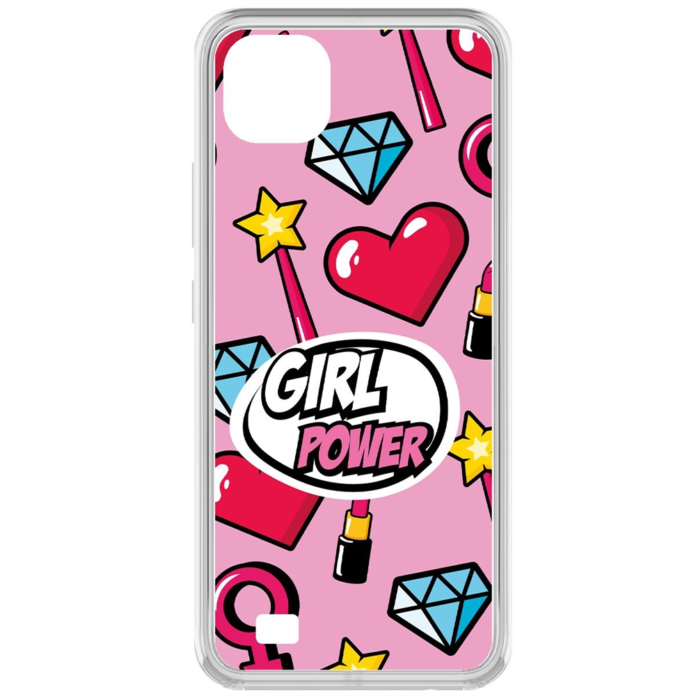 фото Чехол-накладка krutoff clear case girl power для realme c20