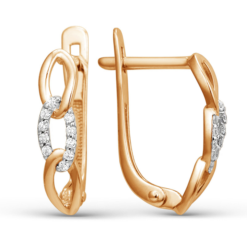 

Серьги из золота с фианитом DINASTIA 000902-1102, 000902-1102