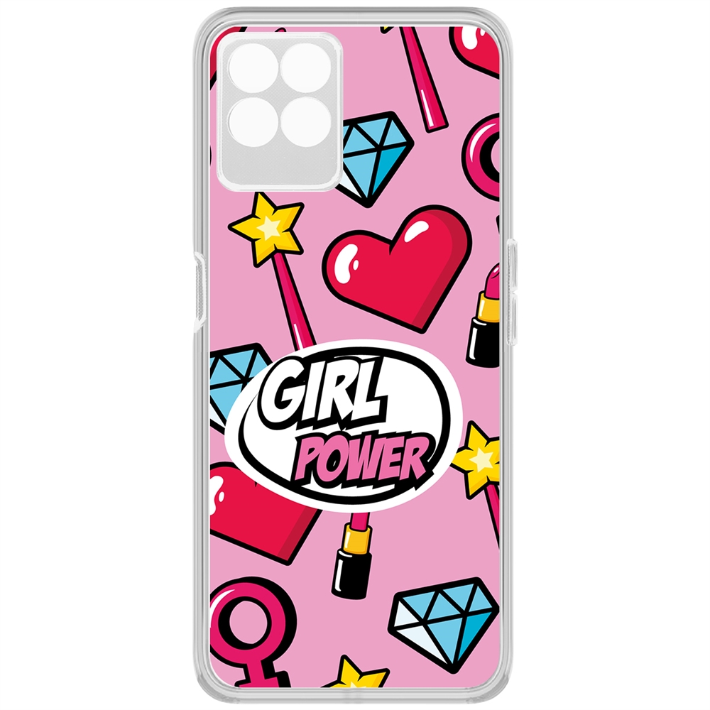 фото Чехол-накладка krutoff clear case girl power для realme 8i