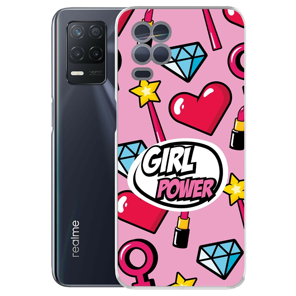 фото Чехол-накладка krutoff clear case girl power для realme 8 5g