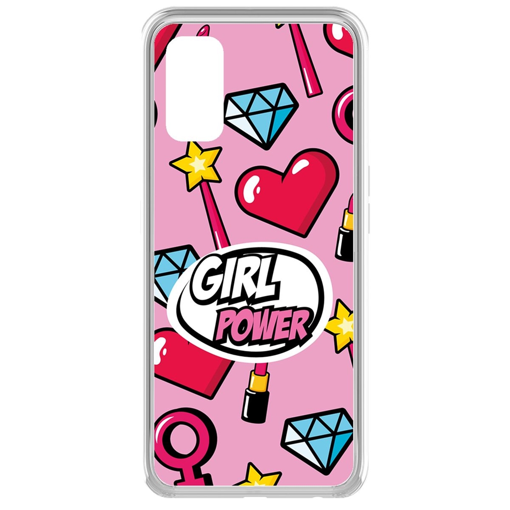 фото Чехол-накладка krutoff clear case girl power для realme 7 pro