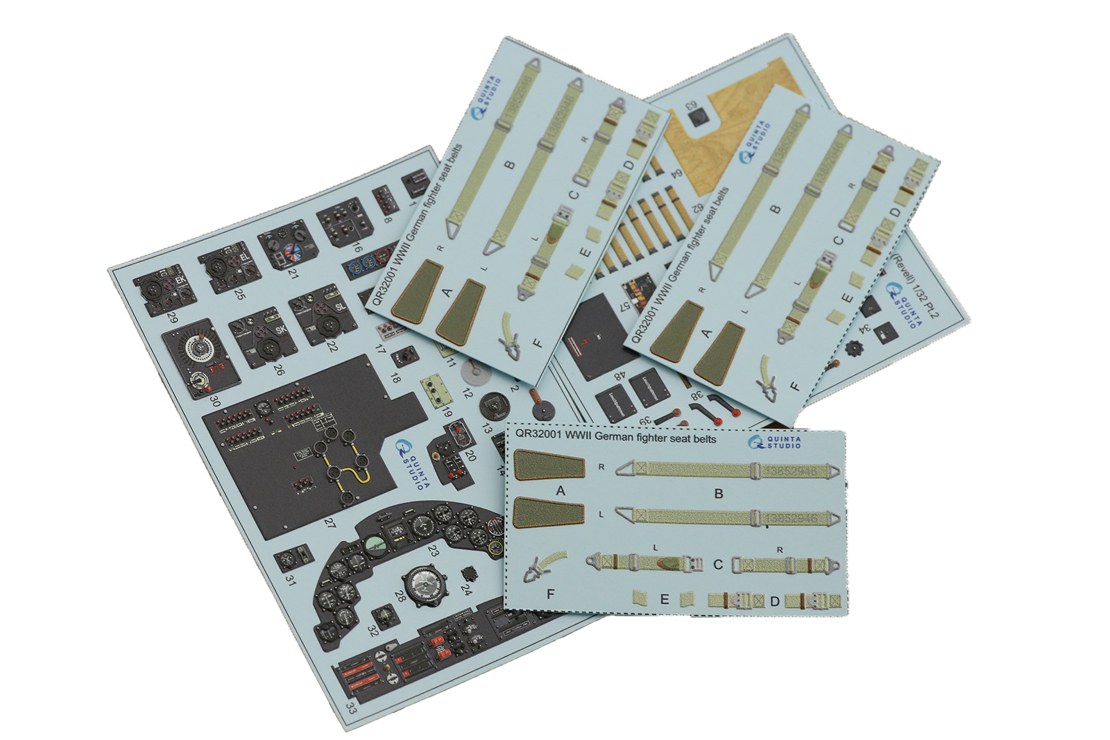 

3D Декаль интерьера Quinta Studio 1/32 кабины Ju 88A-1(Revell)QD32084, Цветной