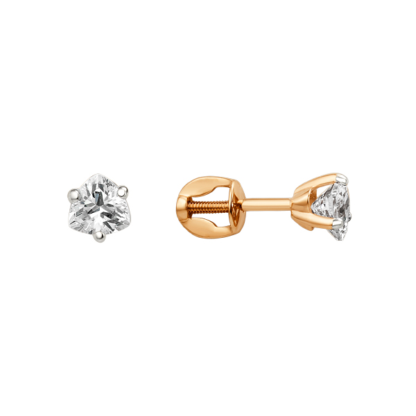 

Серьги из золота с фианитом DINASTIA 009052-1102, 009052-1102