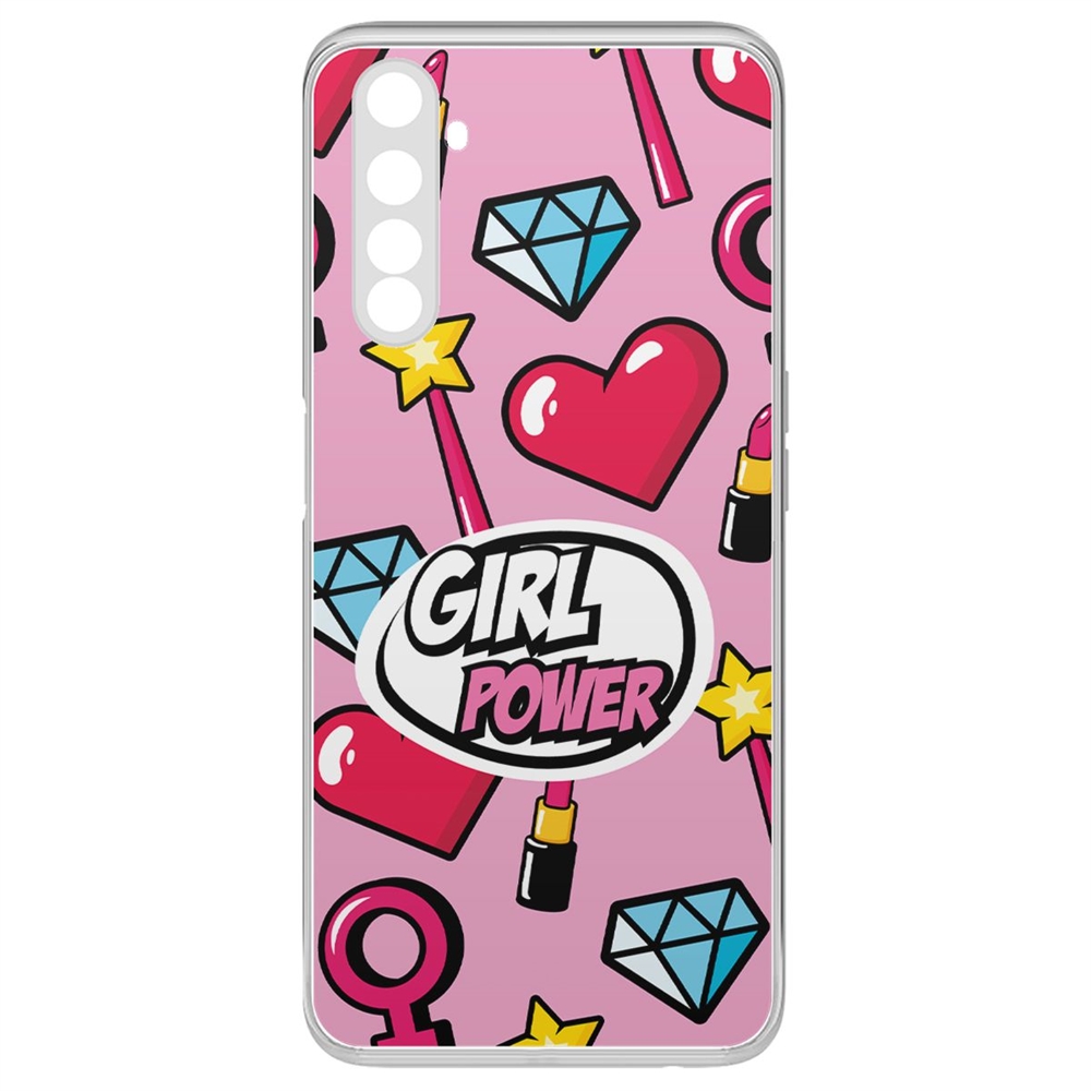 фото Чехол-накладка krutoff clear case girl power для realme 6