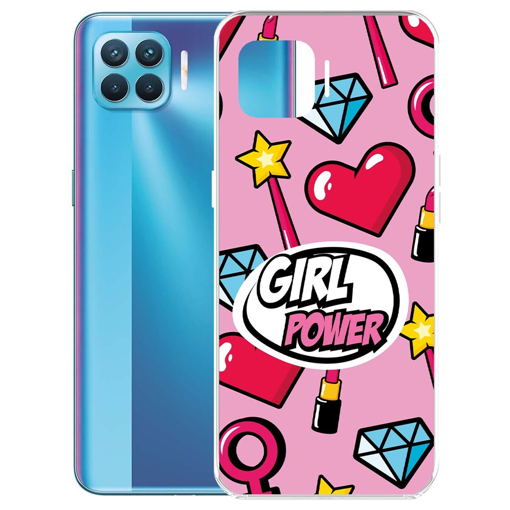 фото Чехол-накладка krutoff clear case girl power для oppo reno4 lite