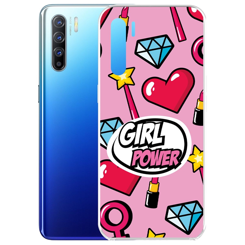 фото Чехол-накладка krutoff clear case girl power для oppo reno3