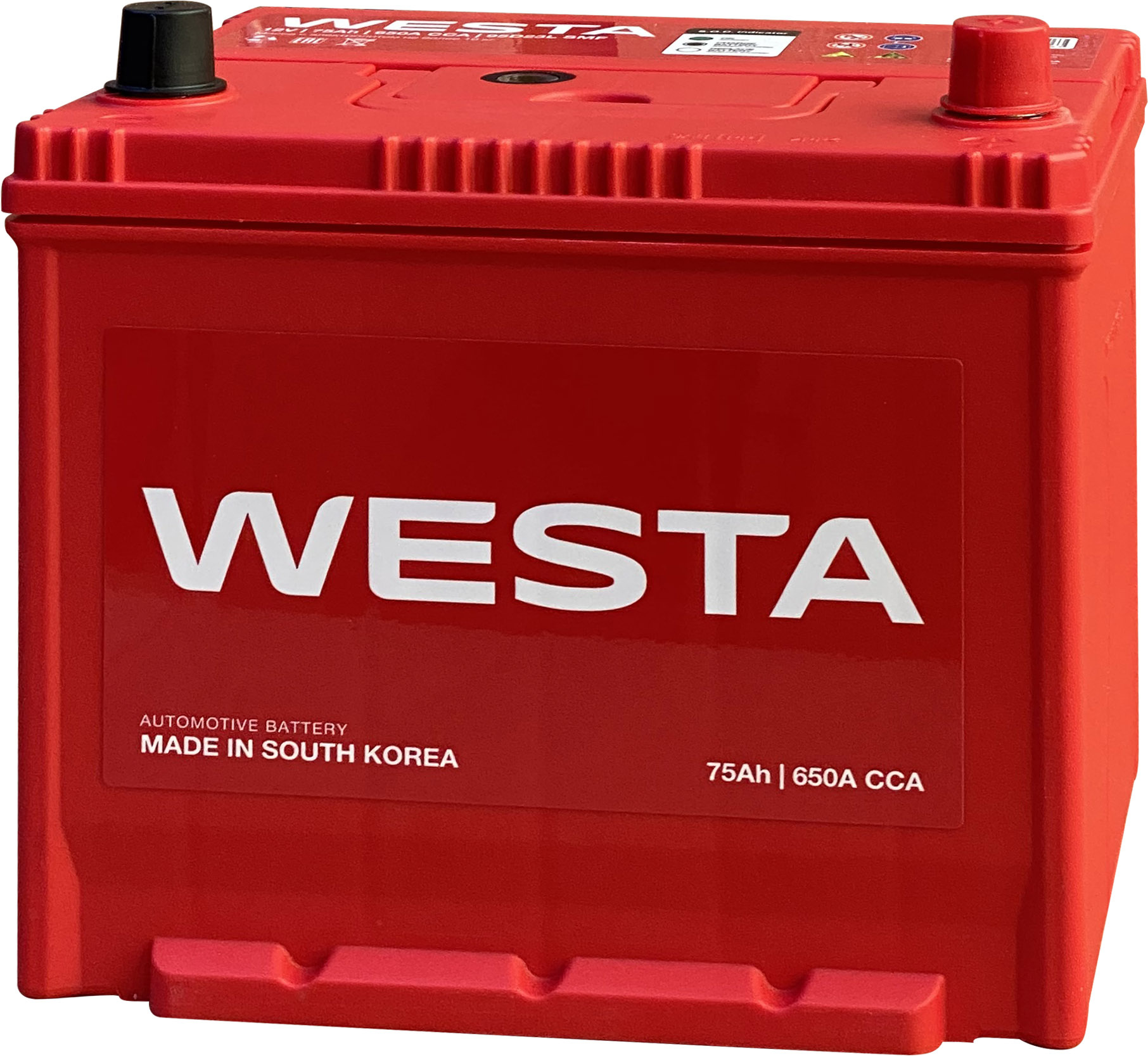 Аккумулятор WESTA Korea 95D23L SMF 75 Ач 650 А обратная полярность