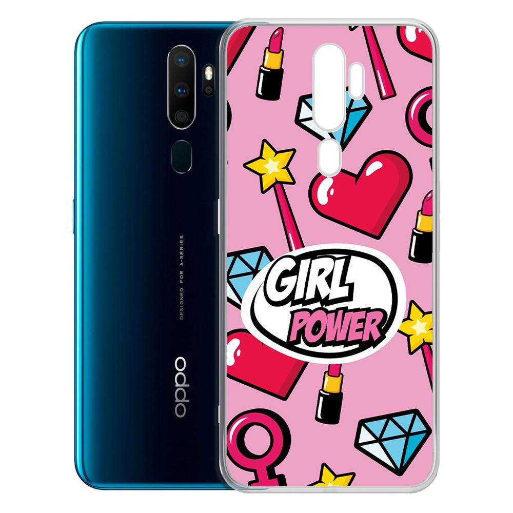 фото Чехол-накладка krutoff clear case girl power для oppo a5 (2020)/a9 (2020)