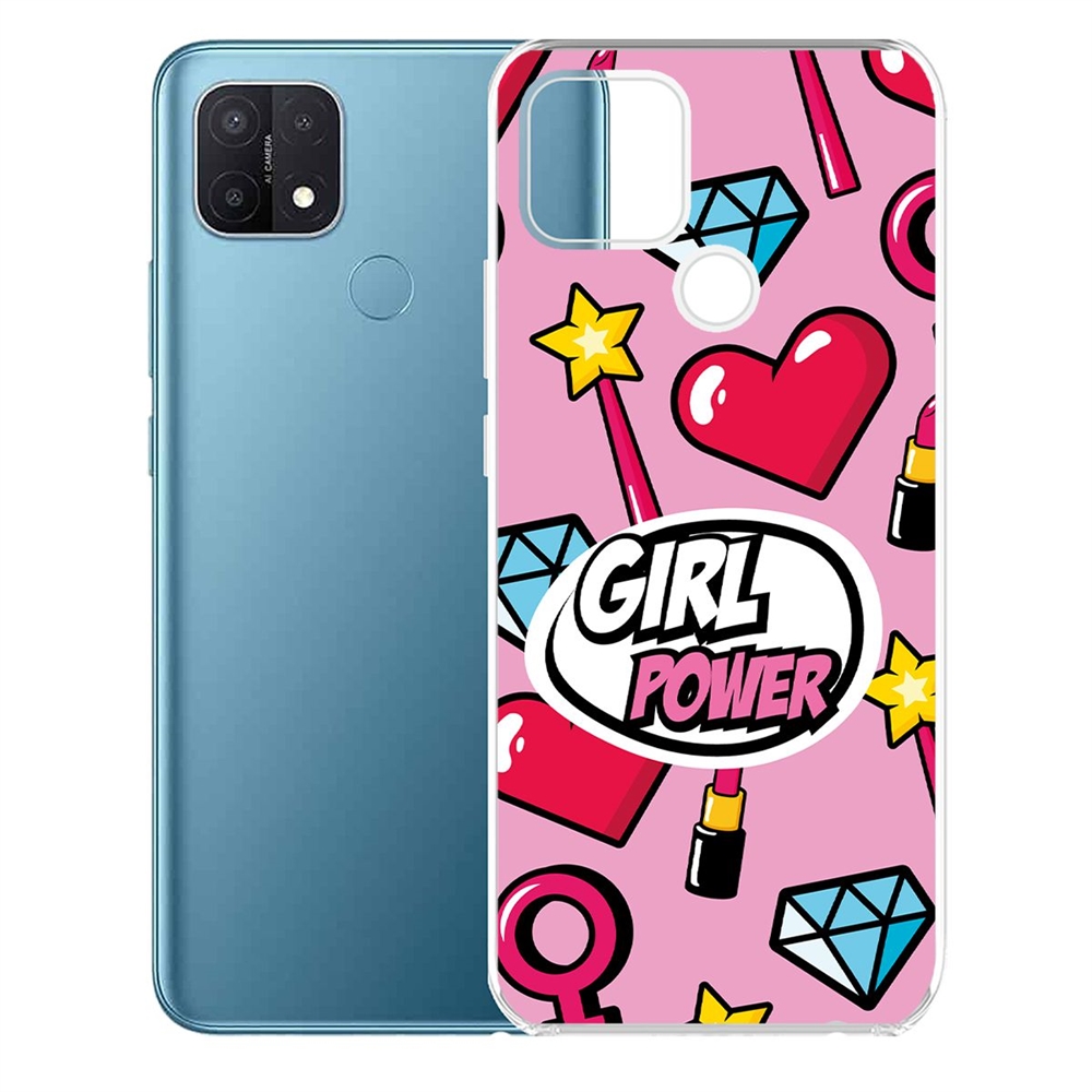 фото Чехол-накладка krutoff clear case girl power для oppo a15