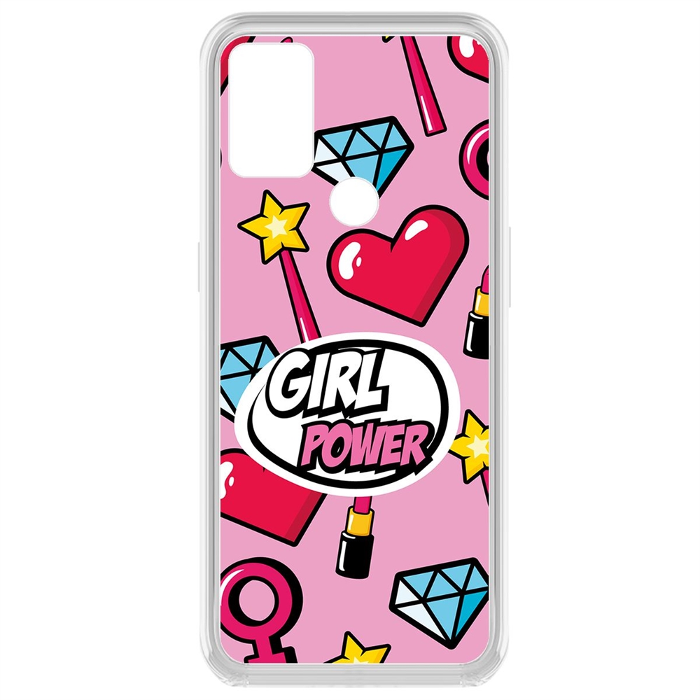 фото Чехол-накладка krutoff clear case girl power для oneplus nord n10 5g