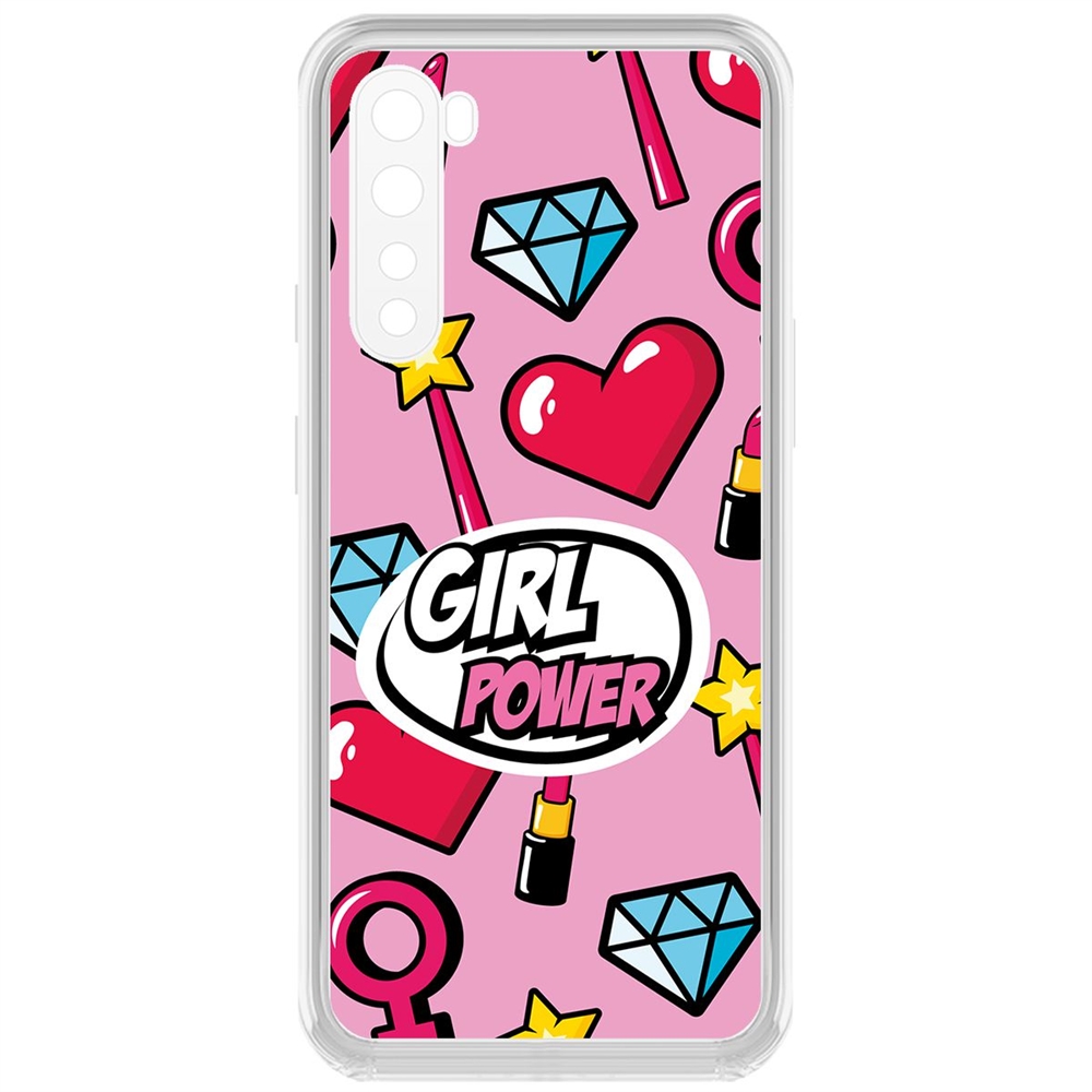 фото Чехол-накладка krutoff clear case girl power для oneplus nord