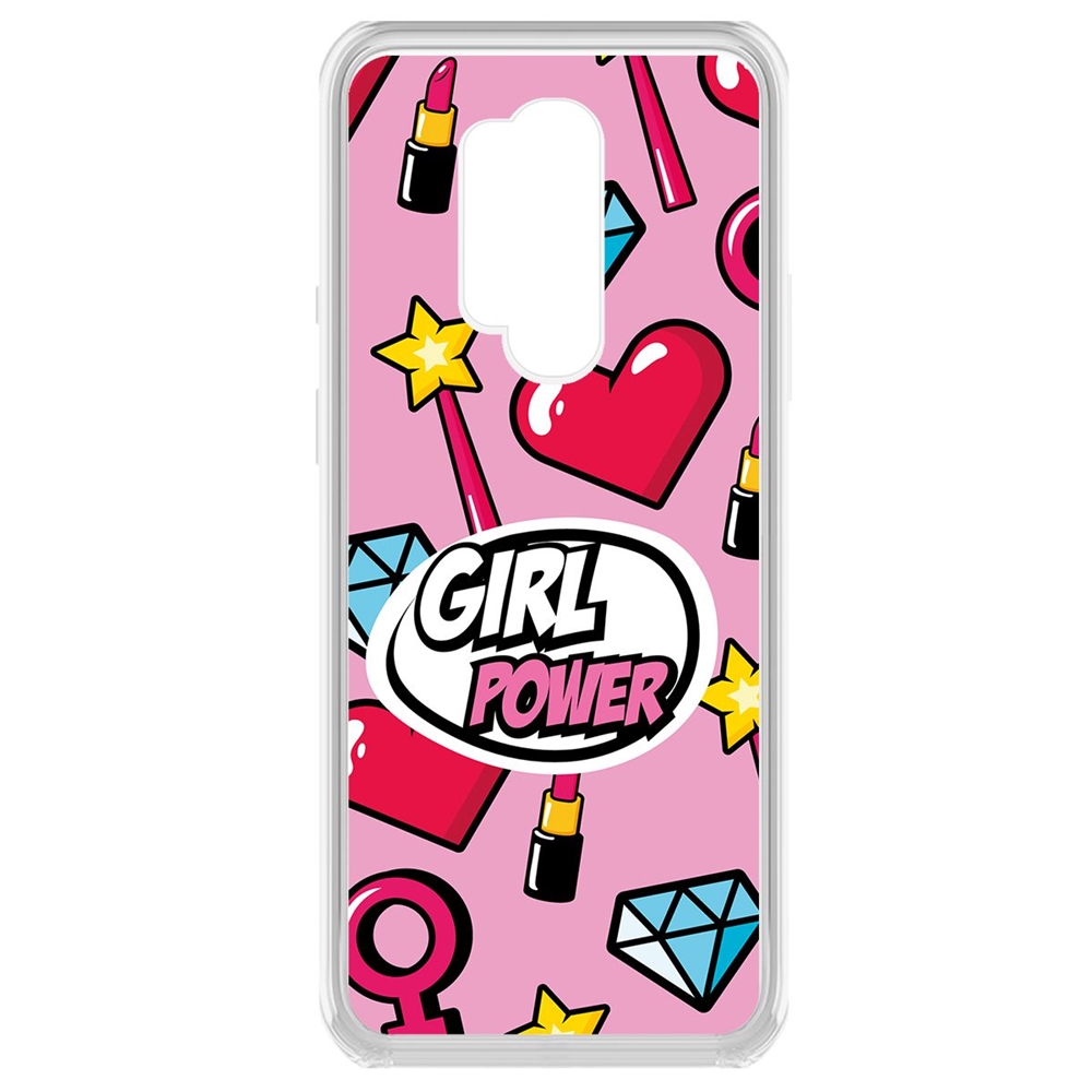 фото Чехол-накладка krutoff clear case girl power для oneplus 8 pro