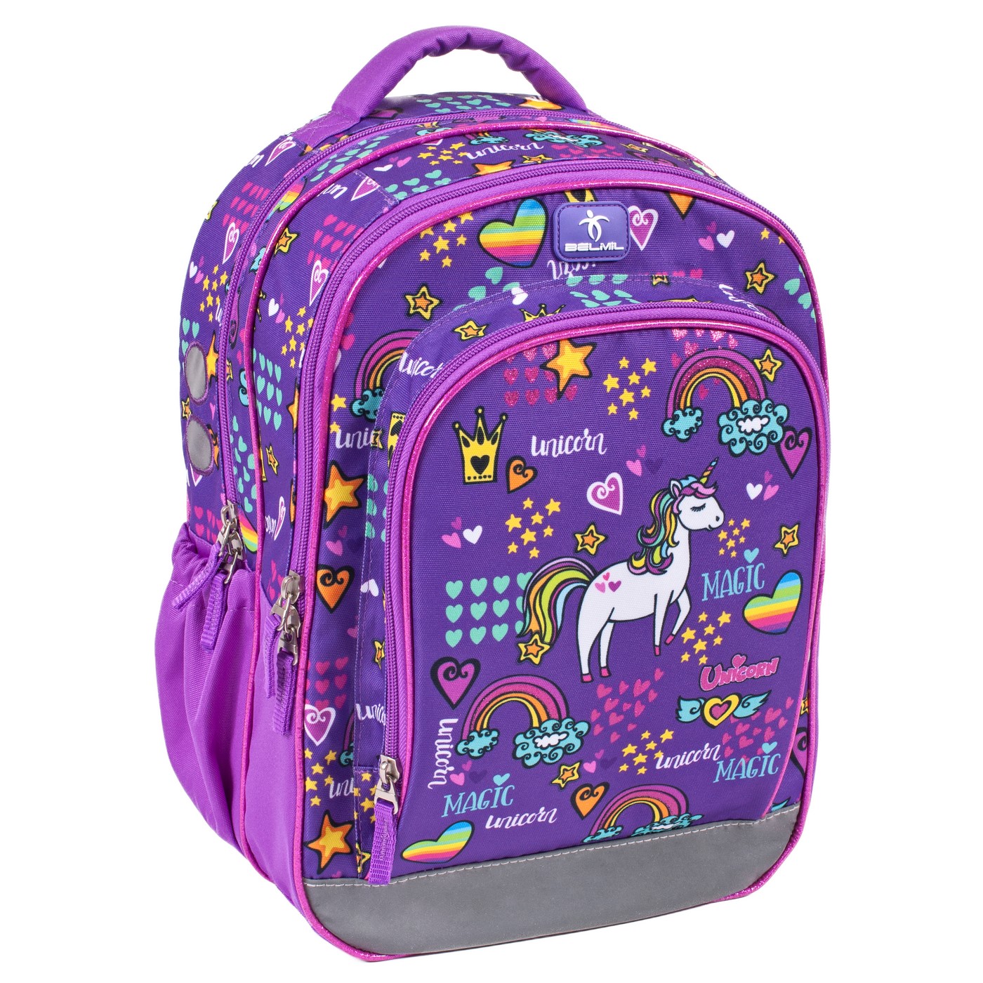 фото Рюкзак belmil speedy 338-35/9 girl purple unicorn sp