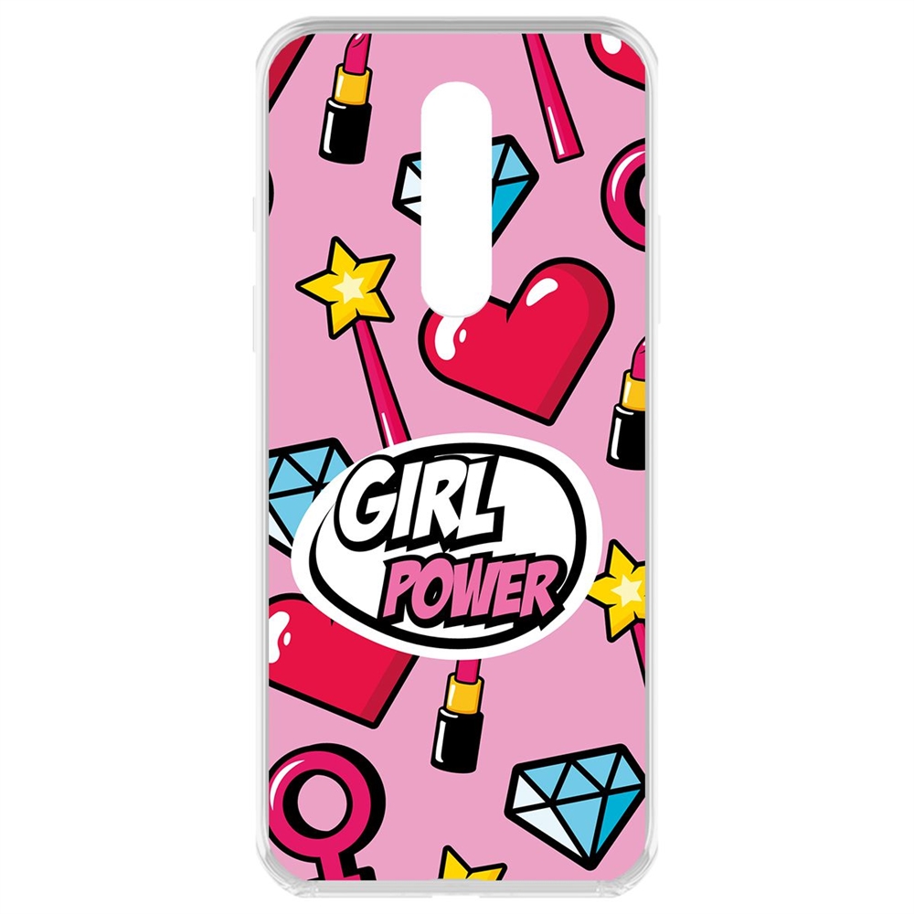 фото Чехол-накладка krutoff clear case girl power для oneplus 8