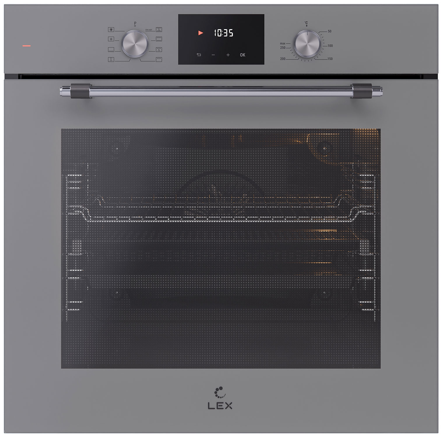 

Встраиваемый электрический духовой шкаф LEX EDP 680 серебристый, EDP 680