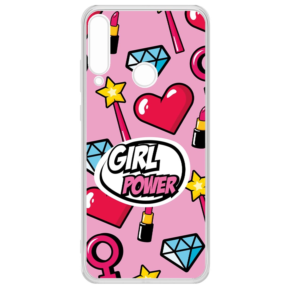 фото Чехол-накладка krutoff clear case girl power для huawei y6p