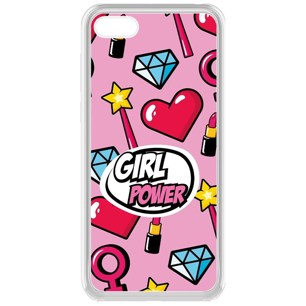 фото Чехол krutoff clear case girl power для huawei y5 prime/y5 lite/honor 7a prime/7a/7s