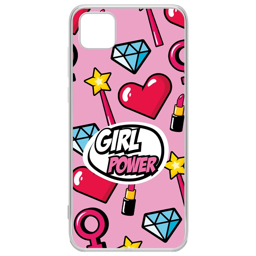 фото Чехол-накладка krutoff clear case girl power для honor 9s/huawei y5p