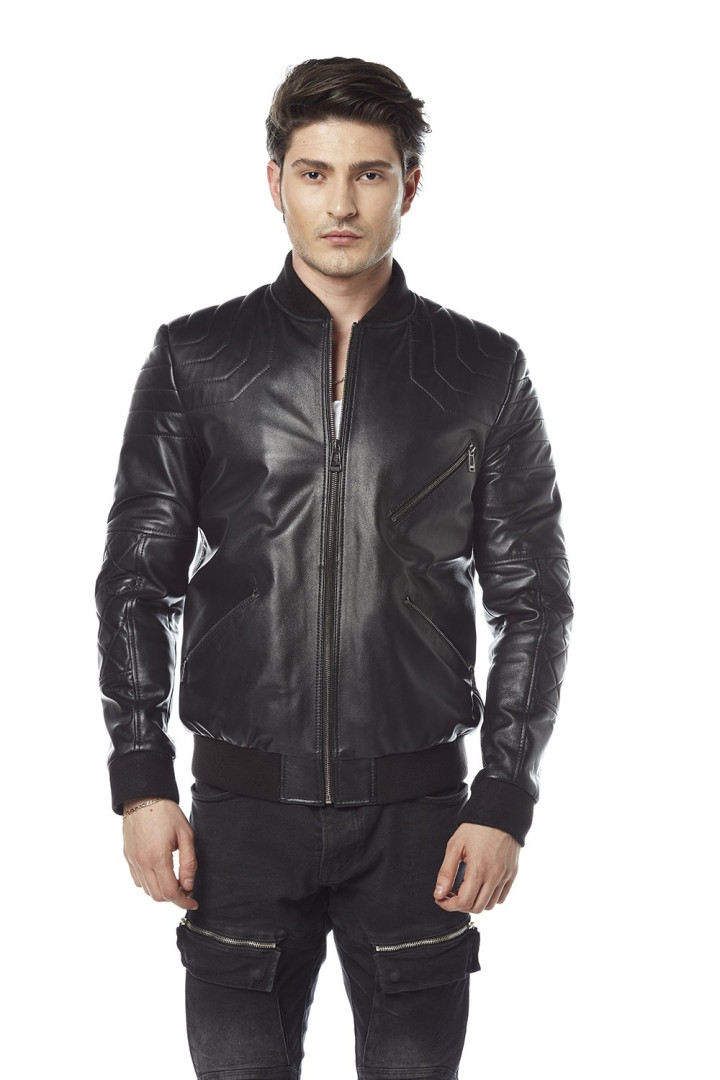 

Кожаная куртка мужская Hodore H35-220 черная XL (товары доставляются из-за рубежа), H35-220