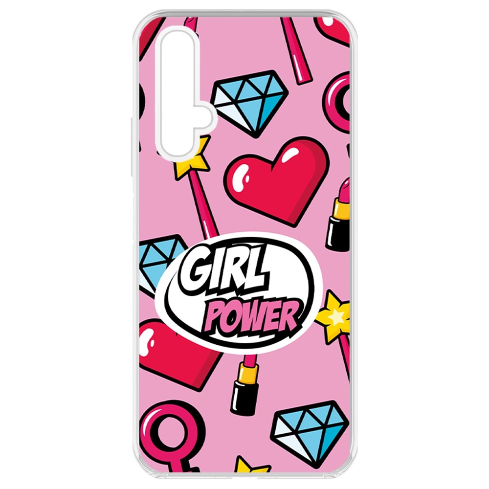 

Чехол-накладка Krutoff Clear Case Girl Power для Honor 20