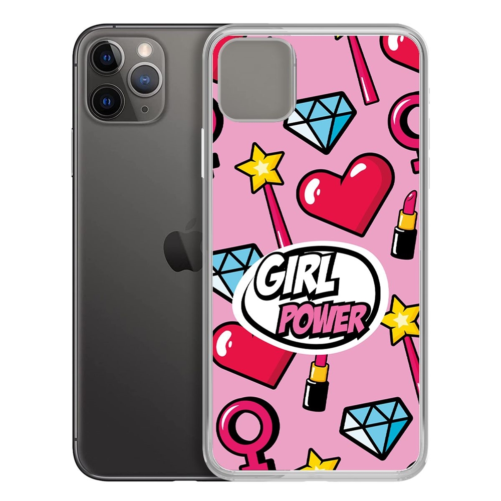 

Чехол-накладка Krutoff Clear Case Girl Power для iPhone 11 Pro Max, Разноцветный