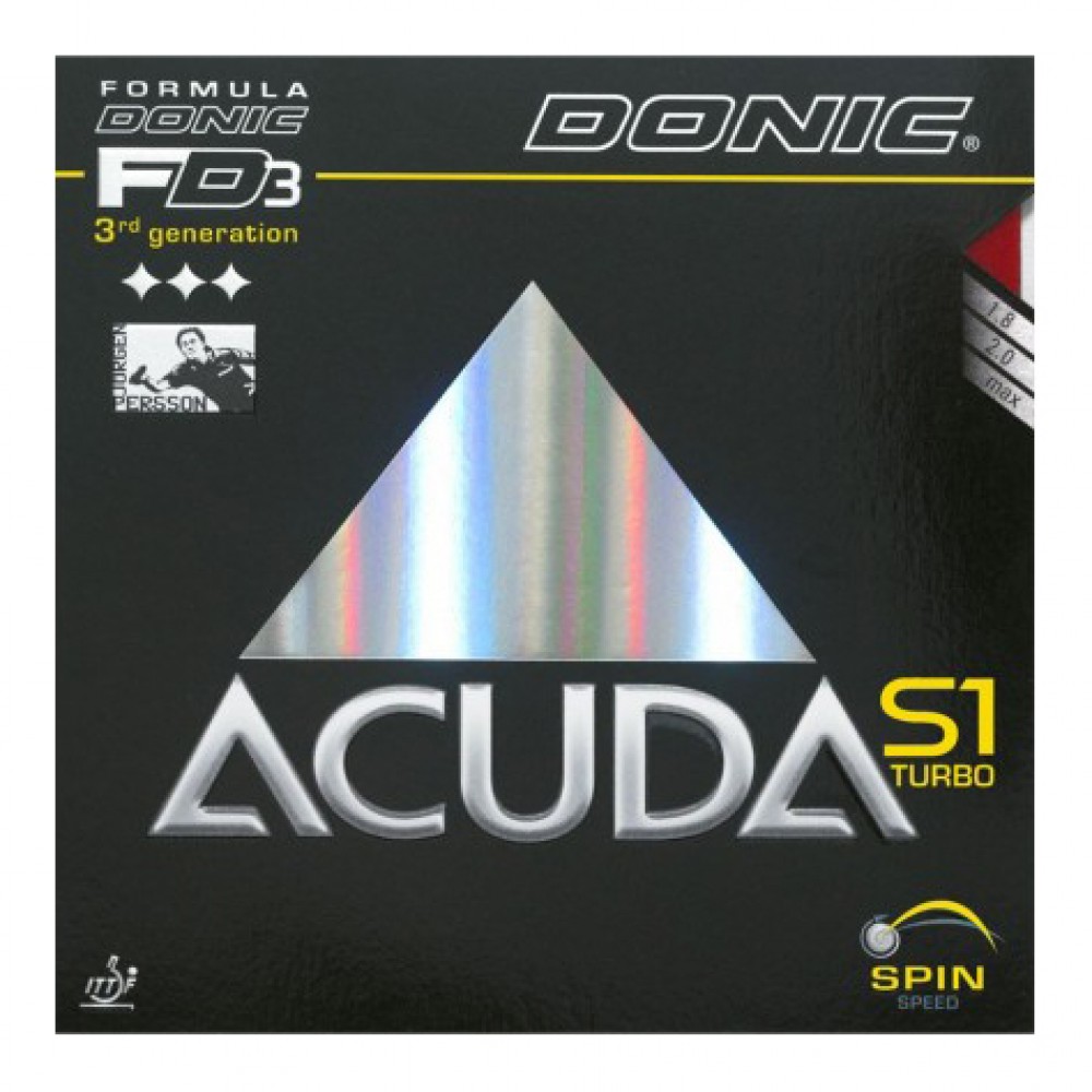 Накладка для настольного тенниса Donic Acuda S1 Turbo, Red, 2.0