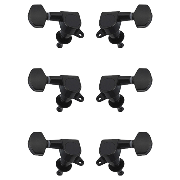

J-02-BK-3+3 Колки для гитары 3+3, черные, Metallor, Черный, J-02-BK-3+3