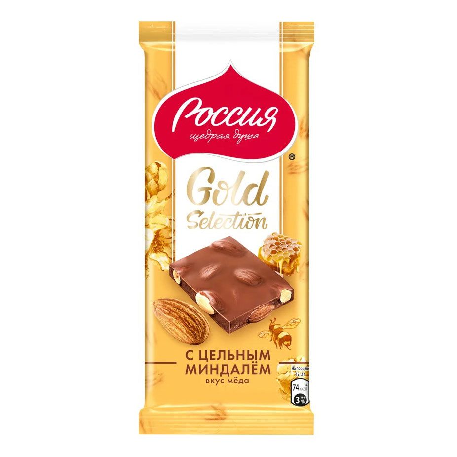 Шоколад Россия - щедрая душа! Gold selection 80 г в ассортименте (вкус по наличию)