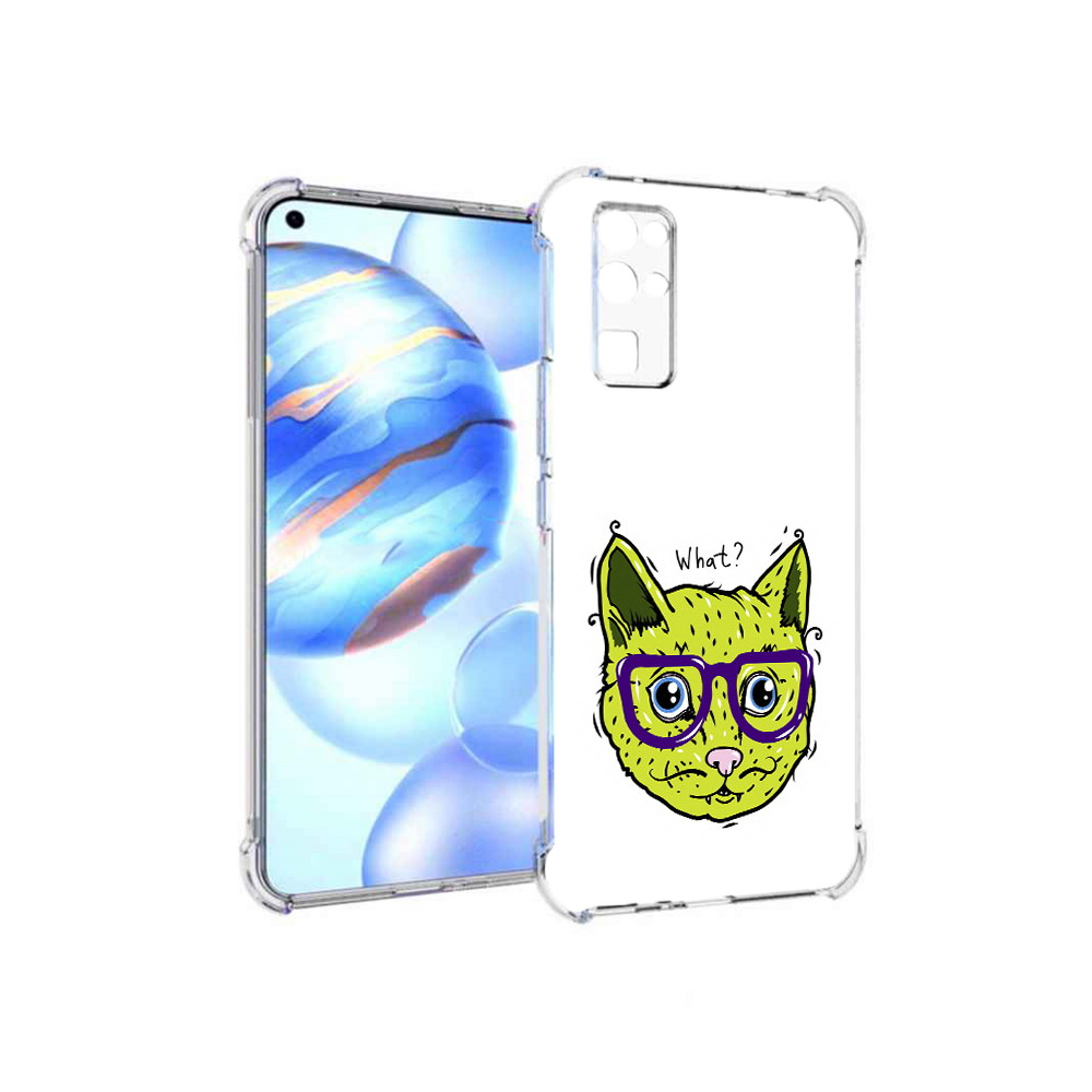 

Чехол MyPads Tocco для Honor 30 Зеленый кот (PT147988.19.86), Прозрачный, Tocco