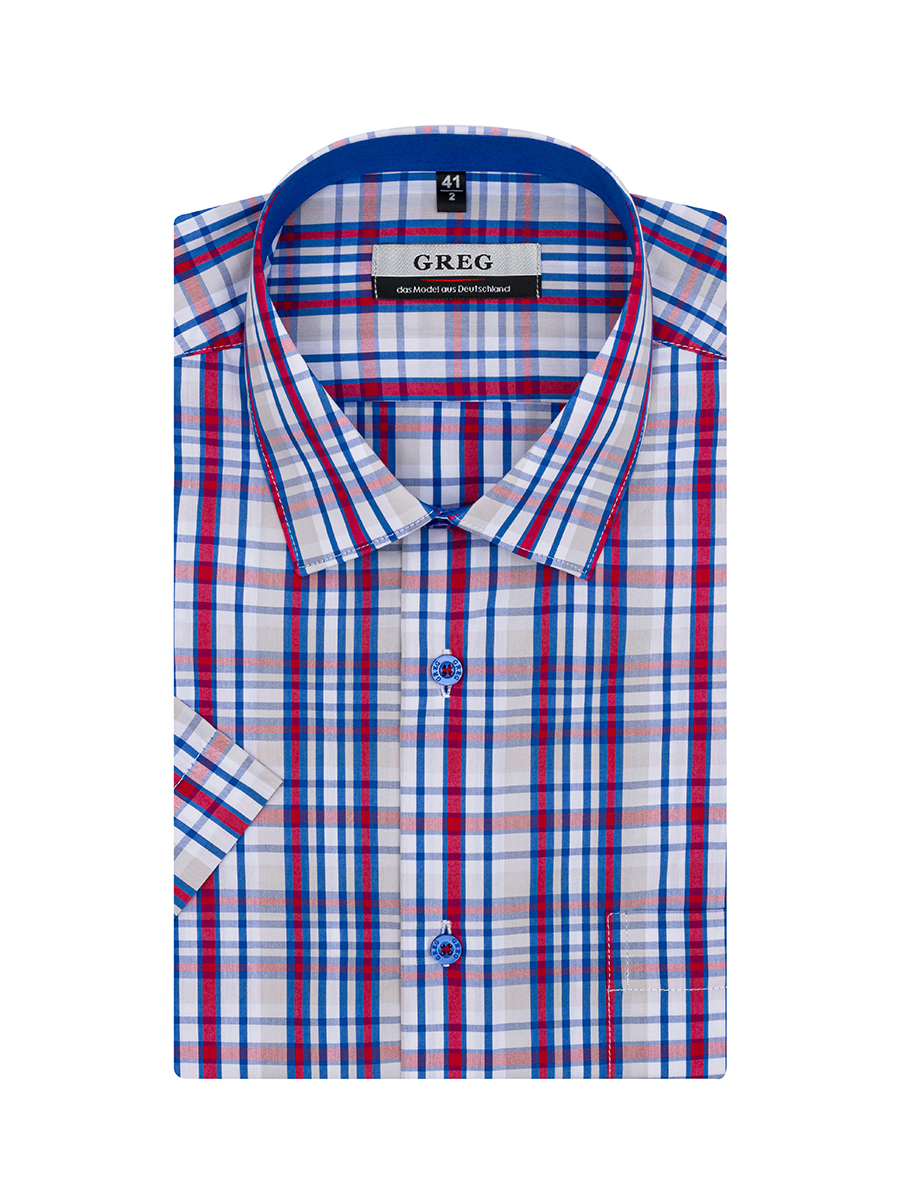 

Рубашка мужская Greg 00-00005131 голубая 41, Разноцветный, 00-00005131