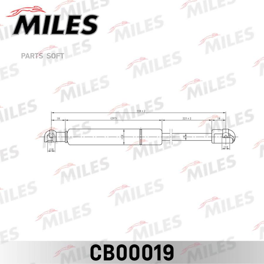 MILES CB00019 Упор газовый крышки багажника HYUNDAI SANTA FE classic CB00019