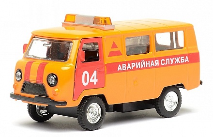 

Модель автомобиля Play Smart Автопарк Буханка Аварийная газовая служба, 1/50, инерционная