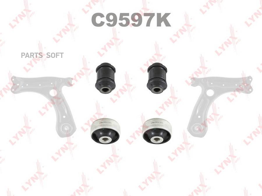

LYNXAUTO C9597K_комплект сайлентблоков! рычага 2шт.+2шт.\ VW Passat 88> 1шт