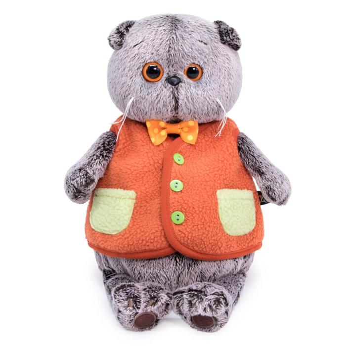 

Мягкая игрушка «Басик в меховом жилете», 19 см