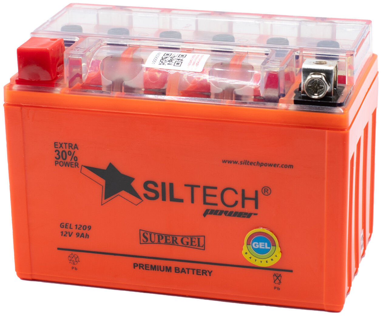 Аккумулятор SILTECH GEL 1209 (YTX9-BS) 9 Ач 150 А прямая полярность