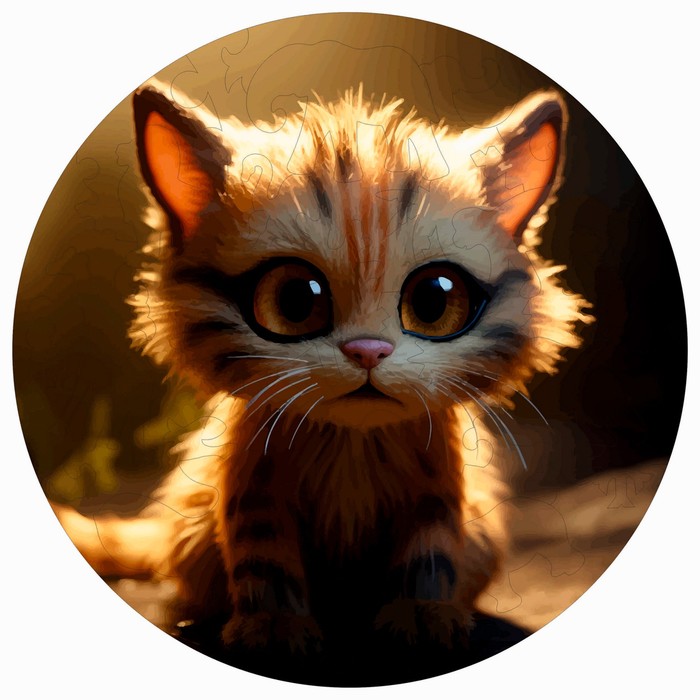 

Пазл фигурный WOODY PUZZLES Котёнок, 25см, 10 деталей, Котёнок
