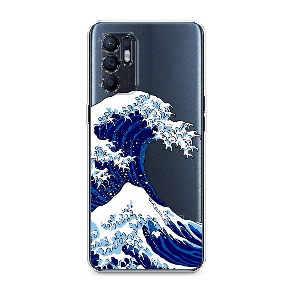 

Чехол Awog на Oppo Reno 6 4G "Волна в Канагаве", Разноцветный, 257850-4