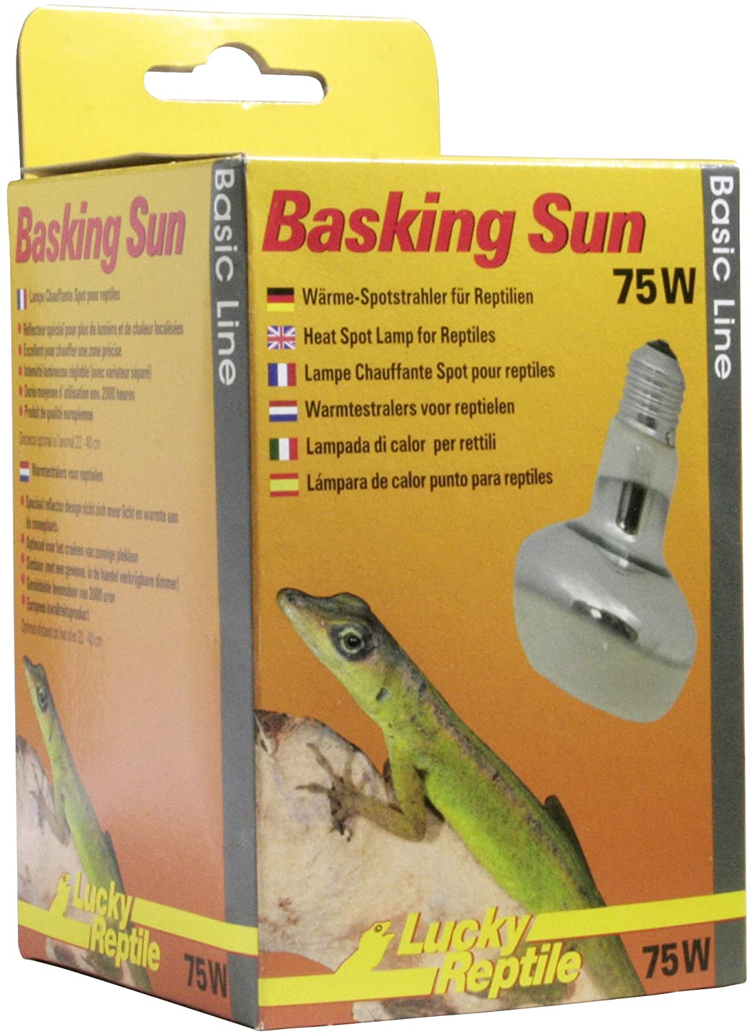 фото Ультрафиолетовая лампа для террариума lucky reptile basking sun, 75 вт, e27