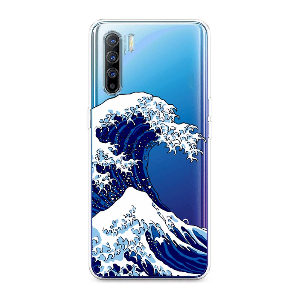 

Чехол Awog на Oppo A91/Reno 3 "Волна в Канагаве", Разноцветный, 252450-4