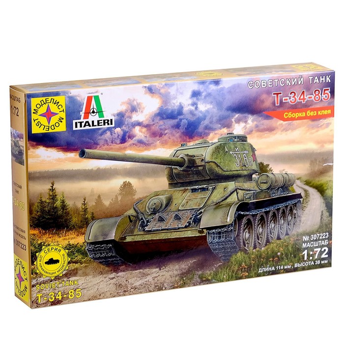 фото Сборная модель «советский танк т-34-85» (1:72) bazar