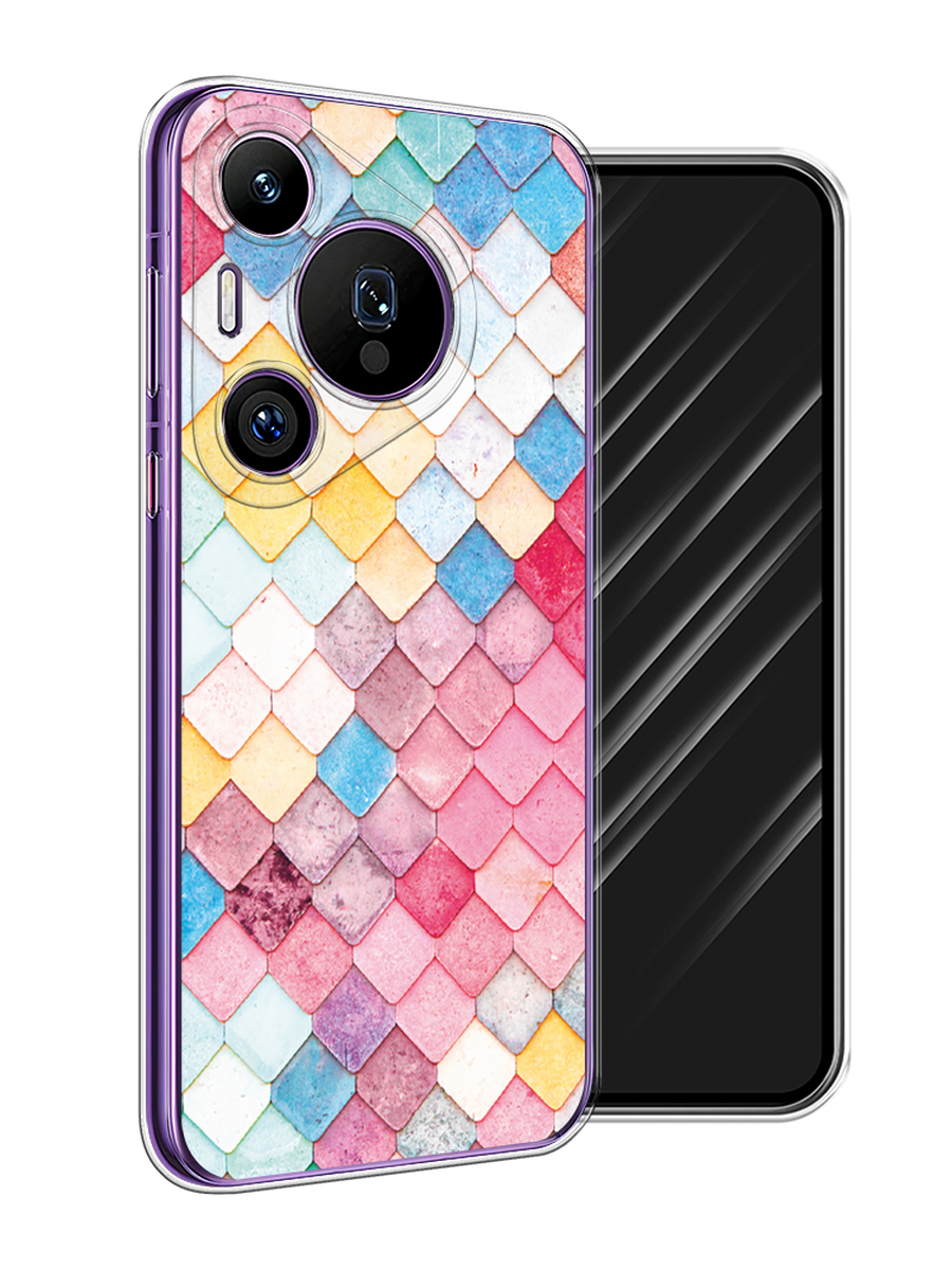 

Чехол Awog на Huawei Pura 70 Pro/70 Pro Plus "Нежные ромбики", Красный, 6124450-1