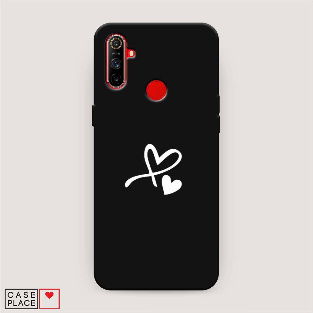 

Матовый силиконовый чехол "Сердечко минимализм" на Realme C3, 253052-1