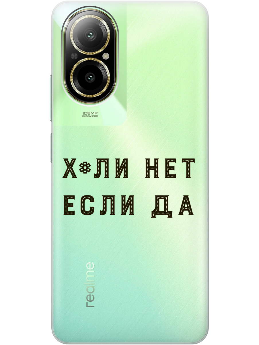 

Силиконовый чехол на Realme C67 с рисунком "Почему нет" прозрачный, Прозрачный;черный, 20012142