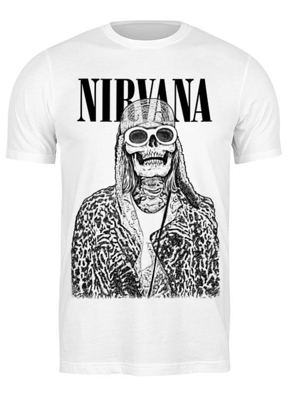 

Футболка мужская Printio Nirvana белая S, Белый, Nirvana