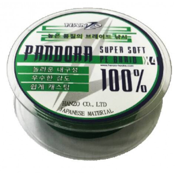 

Шнур Hanzo Pandora Green 0.8 (100м) 0,15мм 6.8кг, 00-00033524